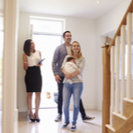 couple looking at a house